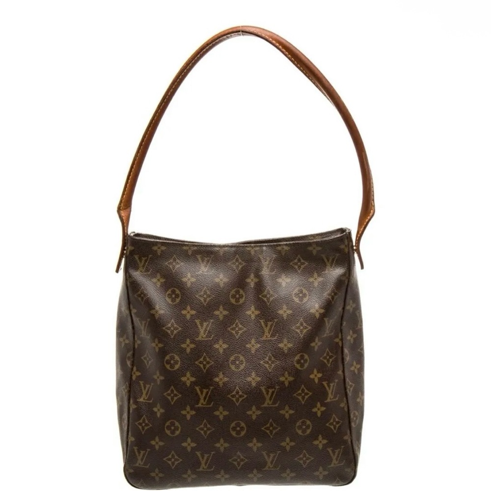 Louis Vuitton Monogram Canvas Shoulder Bag in Brown and Tan